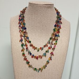 Multicolor Beaded Cha-cha Necklace